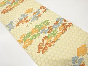 クリスマスセール大特価品　川島織物製　笠松に亀甲模様織り出し　袋帯